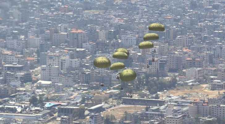 Jordan carries out eight joint aid airdrops over north Gaza