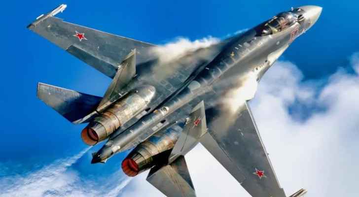 The Russian Su-35 fighter jet. 
