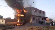 Fire engulfs house in Kufranjah, Ajloun
