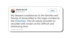 UK Minister of State, Alistair Burt, condoles Jordan