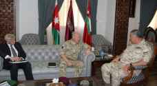 Jordanian Army Chief receives UK Defence Senior Adviser on the Middle East