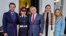 King, Queen attend Princess Salma graduation at Sandhurst