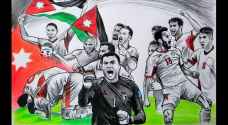 Artist draws mural of Jordan's 'Al-Nashama' football team
