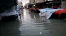 Shops flooded in Zarqa camp