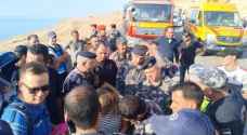 Three tourists rescued after being trapped by water in Zarqa Mai'n Dead Sea