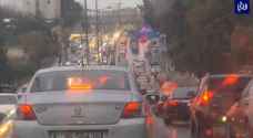 Heavy traffic jam in Amman streets this evening