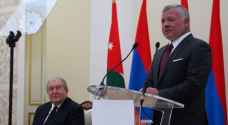 King delivers speech in Armenia