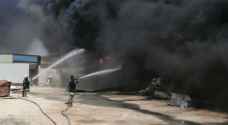 Firefighters extinguish factory fire in Muwaqqar