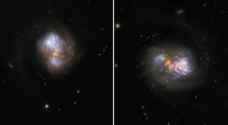 Clash of titans: Hubble telescope captures two galaxies on cusp of collision