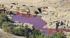 IMAGES: Pond turns red near Dead Sea, causes remain unknown