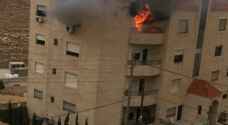 VIDEO: Fire breaks out in apartment in Amman
