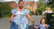 IMAGES: British dad dresses up as a princess with his daughter