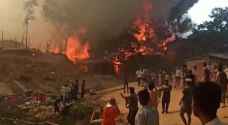 Fire at Rohingya camp in Bangladesh leaves thousands without shelter