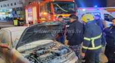 Citizen extinguishes vehicle fire in Karak