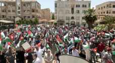 Demonstrators gather in support of Palestinian resistance