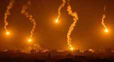 Intense “Israeli” airstrikes, flares on Rafah after Hamas’ announcement