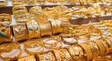 Gold prices stabilize in Jordan on Sunday