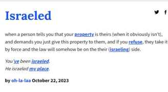 Urban Dictionary adds 'Israeled' to its lexicon of informal ....