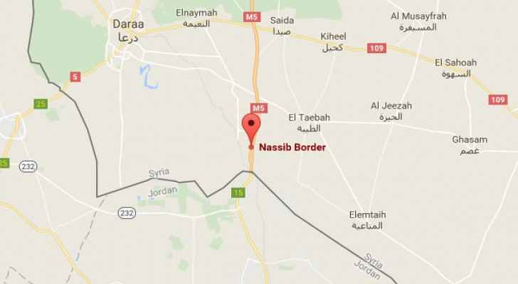 The Nasib border. (Google maps)