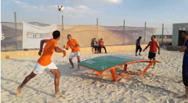Prince Ali inaugurates Zaatari football field for girls