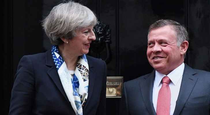 British PM May and King Abdullah II. (ITV.com)