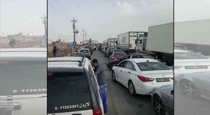 Traffic stops at Jaber Border Crossing
