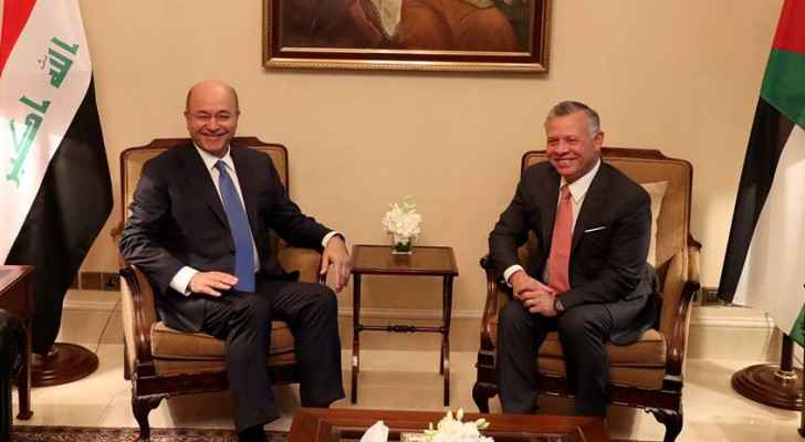 King Abdullah II of Jordan and President of Iraq Barham Salih.