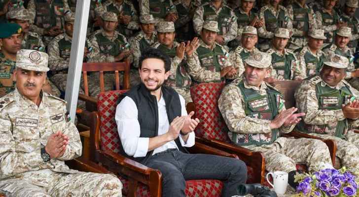 Crown Prince Al Hussein attends Southern Military Region exercise