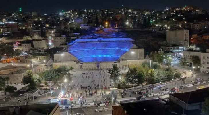 IMAGES: GAM lights up Amman's landmarks in celebration of Jordan's National Day