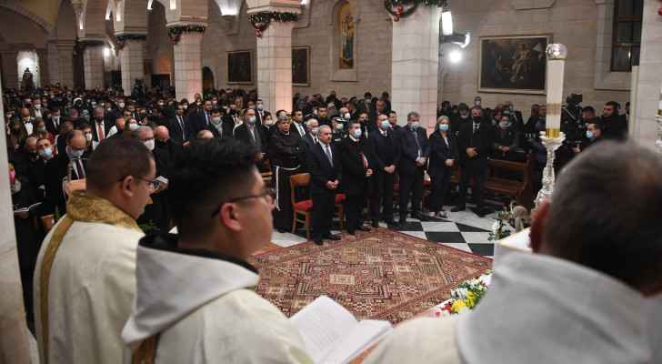 Deputizing for King, Farayya attends Bethlehem Christmas Midnight Mass