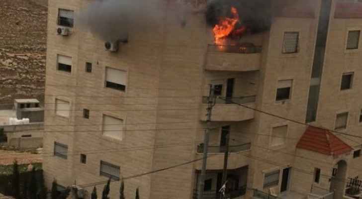 VIDEO: Fire breaks out in apartment in Amman
