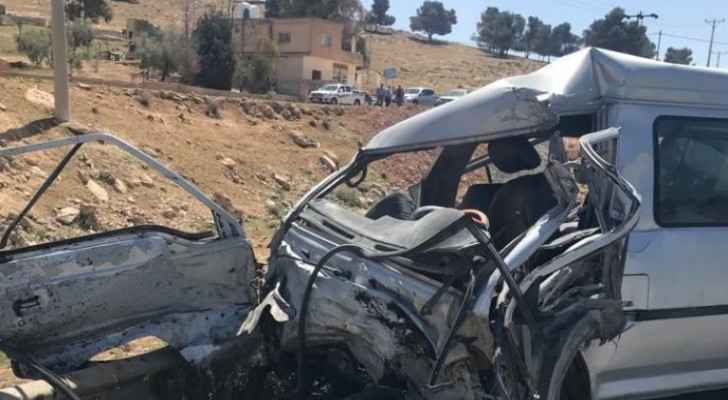 IMAGES: Two dead, four injured following two-vehicle collision in Mafraq