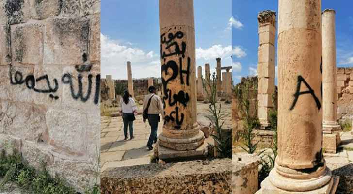 Authorities arrest Jerash columns' vandal
