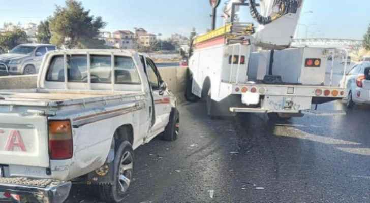 IMAGES: Three vehicles collide near Foreign Ministry in Amman