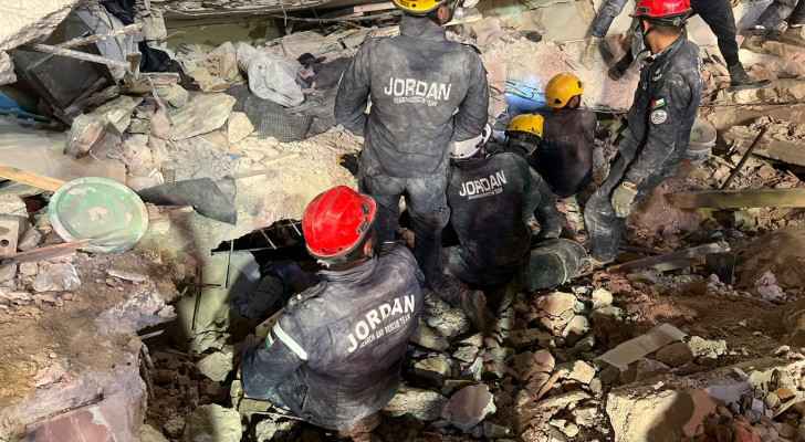 Ninth body pulled out from under rubble in Al-Weibdeh building