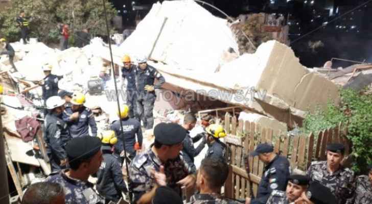 Source reveals expected time to rescue last person trapped under rubble of Al-Weibdeh building