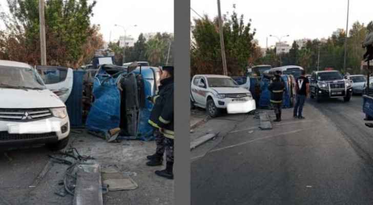 Two vehicles collide near Amman