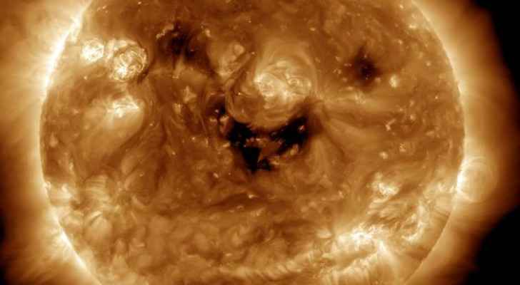 Nasa captures image of the sun ‘smiling’