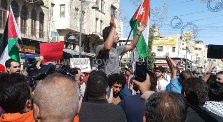 March held in downtown Amman in rejection of deal with Israeli Occupation