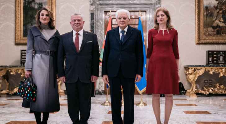 King, Queen received by Italy President in Rome