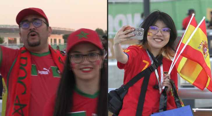 Fans arrive at stadium for Morocco-Spain round of 16 clash