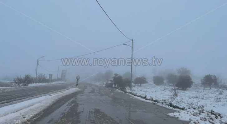 IMAGES: Jordan's governorates witness limited snow accumulations