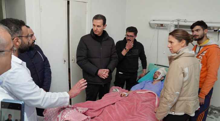 Syrian President, wife visit earthquake victims in Latakia