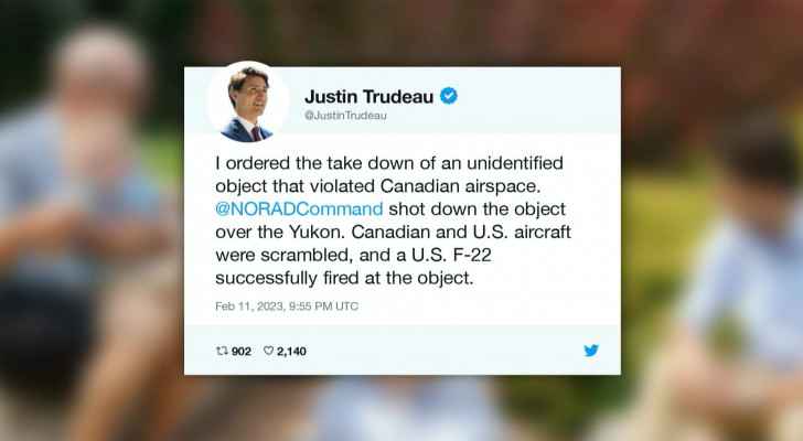 'Unidentified object' shot down over Canada: Trudeau