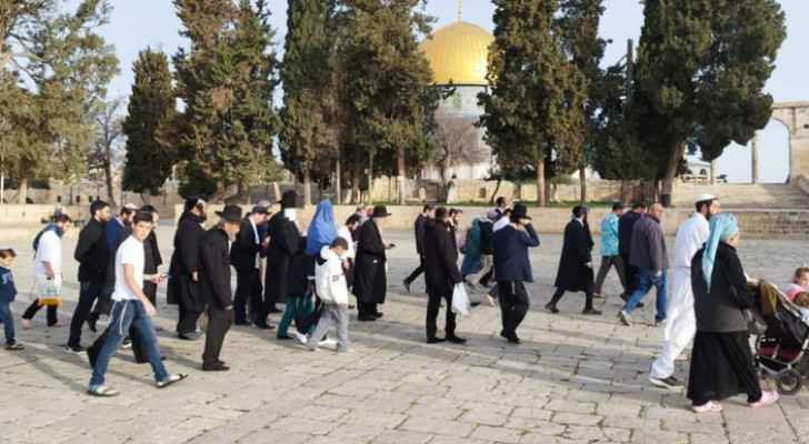 Israeli Occupation settlers raid Aqsa Mosque on 'Purim'