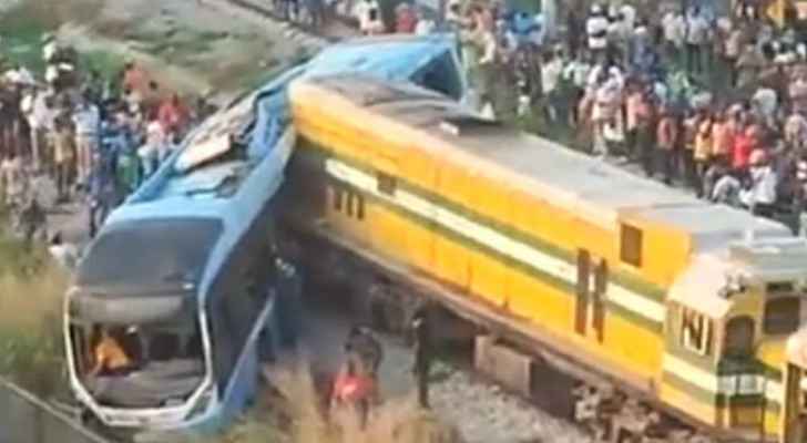 Six dead as train collides with bus in Lagos