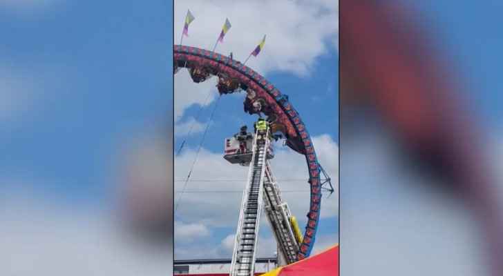 Rollercoaster riders stuck upside down for hours Roya News