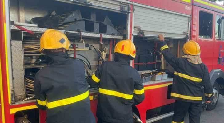 Children rescued from house fire in Madaba, firefighter injured