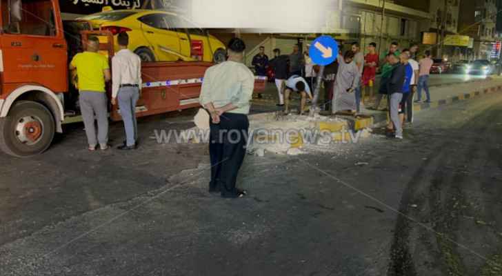 Collision on Thalatheen Street in Irbid causes concerns