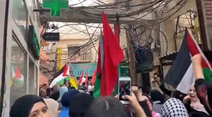 Palestinian refugees hold march in Beirut in | Roya News